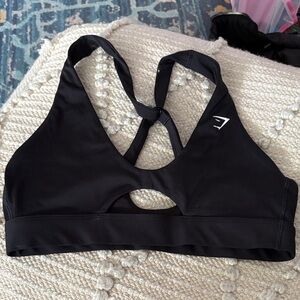 Gymshark Black Sports Bra with Cutout Design